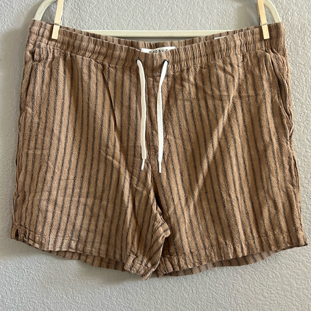 PacSun Eco Khaki Linen Volley Shorts size XL
